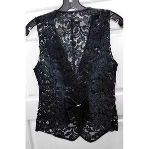 Dolce & Gabbana Designer‎ Black Lace Button Vest Women 42